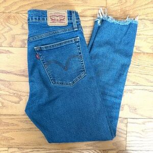 Levi's Wedgie Fit Skinny Women's Straight Jeans in Blue Size 29 Button Fly
